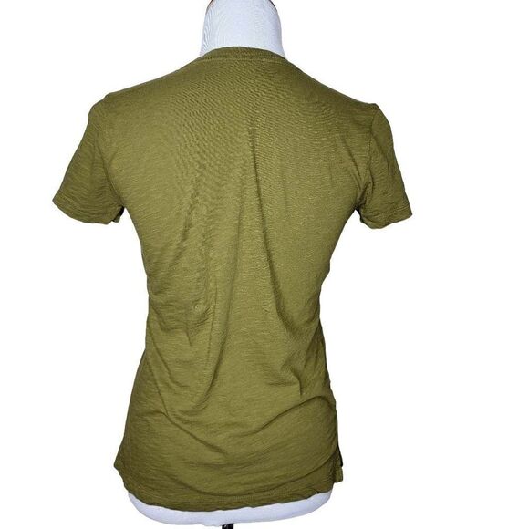 Madewell Cotton V-Neck Short Sleeve Pocket Tee Green Size Small - Picture 12 of 14
